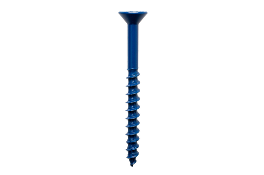 Simpson Strong-Tie TNT25400TF Titen Turbo™ — 1/4 in. x 4 in. 6-Lobe Flat-Head Concrete and Masonry Screw, Blue (100-Qty)