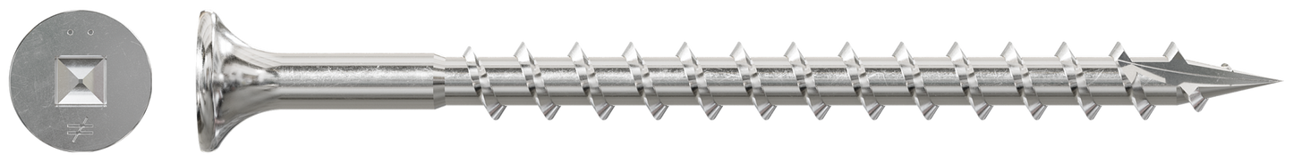 Simpson  #8 x 2-1/2" Quik Drive SSWSCB 305 Stainless Steel Roofing Tile Collated Screws, Pkg 1500