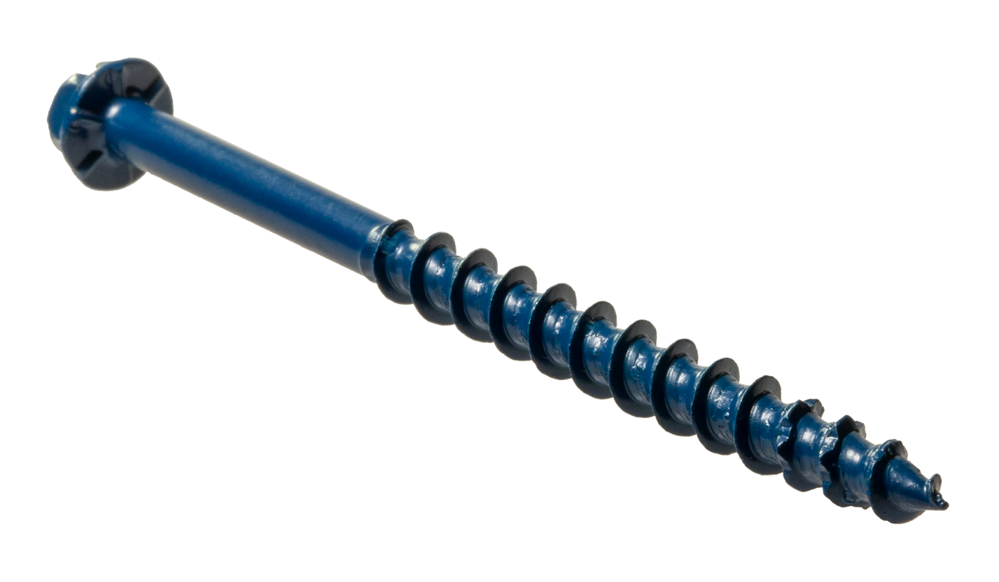 Simpson Strong-Tie TNT18234HC75 Titen Turbo™ — 3/16 in. x 2-3/4 in. Hex-Head Concrete and Masonry Screw, Blue (75-Qty) (Pack of 1152)