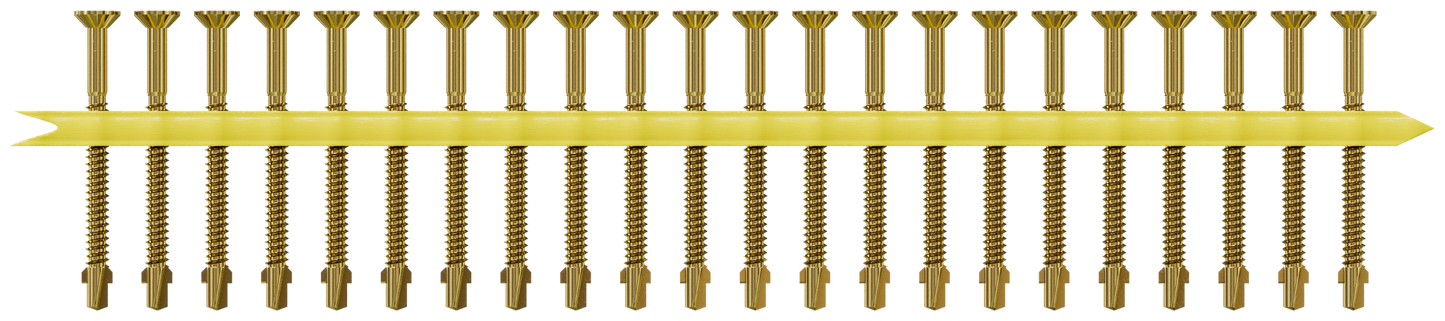 Simpson Strong-Tie TB1475S Strong-Drive® TB WOOD-TO-STEEL Screw (Collated) — #14 x 3 in. Yellow Zinc (750-Qty) (Pack of 100)