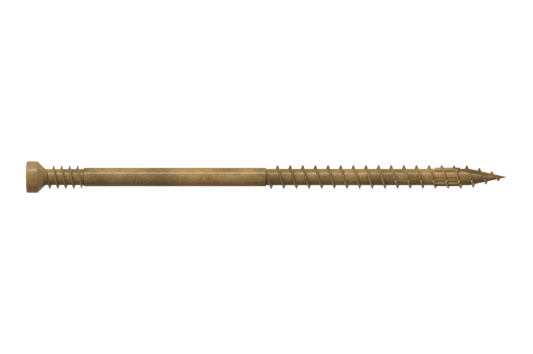 Simpson Strong-Tie FT07300R100 Finish Trim Screw — #7 x 3 in. T10, Trim-Head, Quik Guard®, Tan (100-Qty) (Pack of 5)