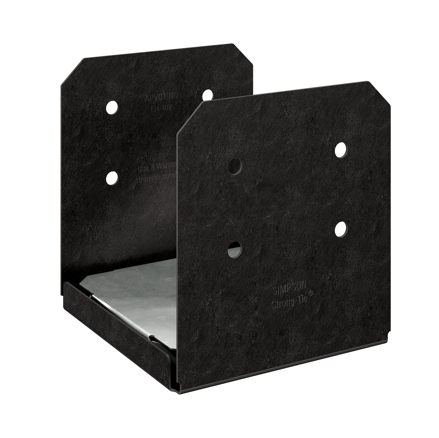 Simpson Strong-Tie APVB1010 Outdoor Accents® Avant Collection™ ZMAX®, Black Powder-Coated Post Base for 10x10