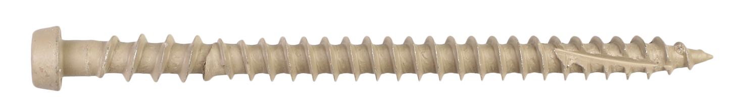 Simpson Strong-Tie DCU234TN02MB Deck-Drive™ DCU COMPOSITE Screw — #10 x 2-3/4 in. T20, Quik Guard®, Tan 02 (1750-Qty)