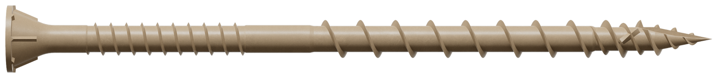 Simpson Strong-Tie DSVT312MB Deck-Drive™ DSV WOOD Screw — #10 x 3-1/2 in. T-25, Flat Head, Quik Guard®, Tan (1000-Qty)