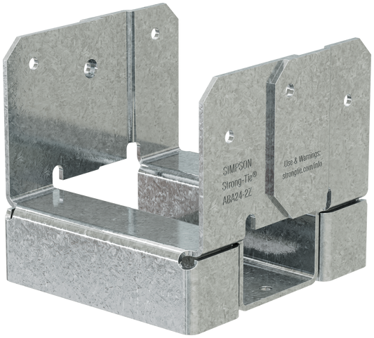 Simpson Strong-Tie ABA24-2Z ABA ZMAX® Galvanized Adjustable Standoff Post Base for Double 2x4 (Pack of 720)