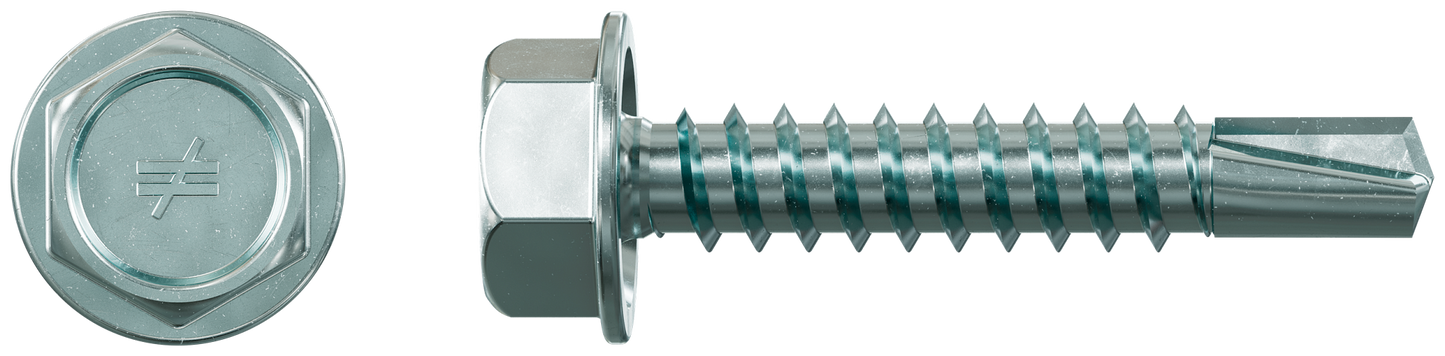 Simpson Strong-Tie X1S1016 Strong-Drive® Self-Drilling X Metal Screw (Collated) — #10 x 1 in. 5/16 Hex, Clear Zinc (1500-Qty) (Pack of 100)