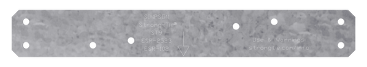 Simpson Strong-Tie ST9 ST 9 in. 16-Gauge Galvanized Strap Tie (Pack of 100)