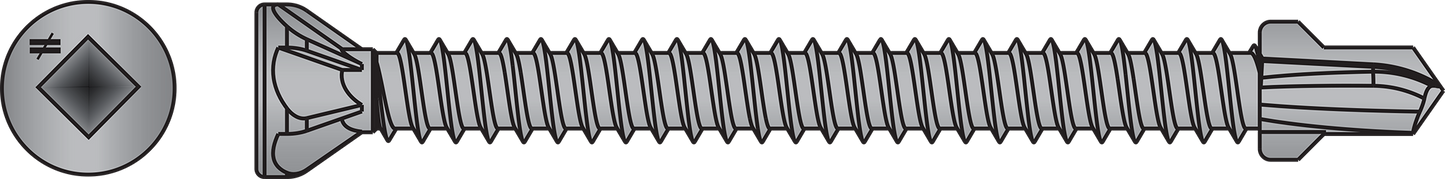 Simpson Strong-Tie CBSDQ214S CBSDQ Sheathing-to-CFS Screw (Collated) — #10 x 2-1/4 in. #2 Square Undersized (1000-Qty) (Pack of 100)