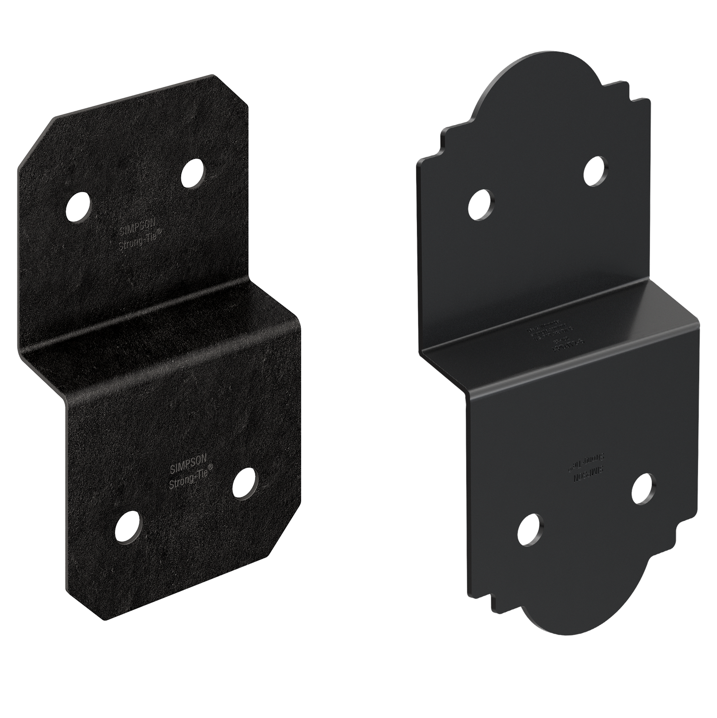 Simpson Strong-Tie APVDJT1.75-6 Outdoor Accents® Avant Collection™ 5-in. ZMAX®, Black Powder-Coated Deck Joist Tie for 1-3/4-in. Wood