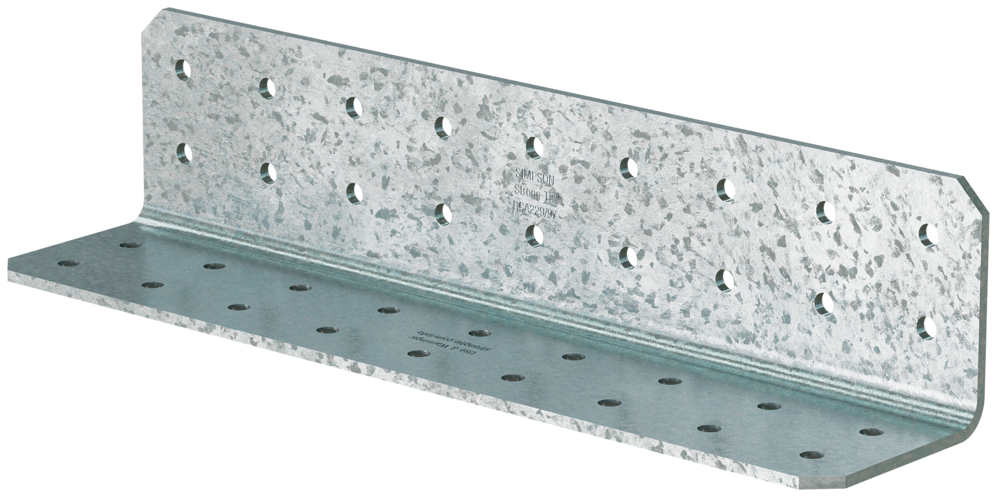 Simpson Strong-Tie RCA229/97-R35 RCA 2 in. x 2 in. x 9 in. 12-Gauge Galvanized Rigid Connector Angle (35-Qty)