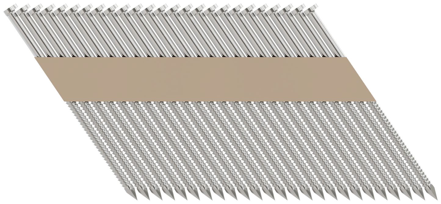 Simpson Strong-Tie S10A325T31 31°–34° Paper Tape, Clipped Head, Ring-Shank Nail — 3-1/4 in. Type 304 (1000-Qty) (Pack of 4)