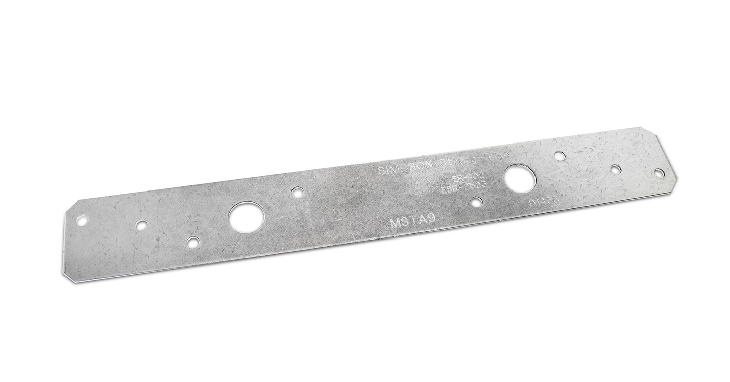 Simpson Strong-Tie MSTA9 MSTA 9-in. 18-Gauge Galvanized Medium Strap Tie (Pack of 50)
