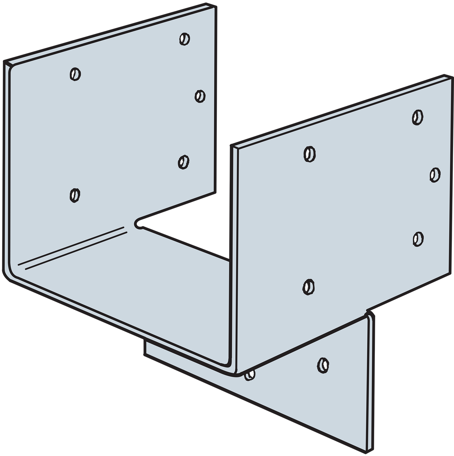 Simpson Strong-Tie HH4 HH Galvanized Header Hanger for 4x