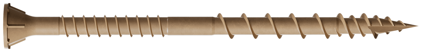 Simpson Strong-Tie DSVT3R210 Deck-Drive™ DSV WOOD Screw — #10 x 3 in. T25, Flat Head, Quik Guard®, Tan (210-Qty)