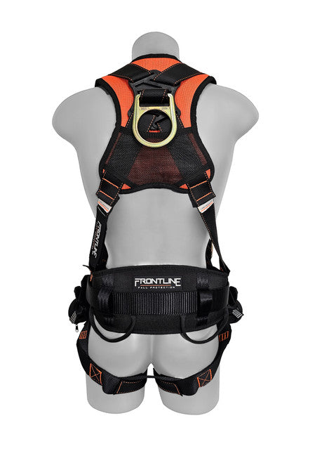 Frontline 100CTB Combat Construction Full Body Harness with Tongue Buckle Legs and Trauma Straps 3X/4X