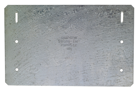Simpson Strong-Tie PSPN58Z PSPNZ 5 in. x 8 in. ZMAX® Galvanized Protecting Shield Plate Nail Stopper (Pack of 25)