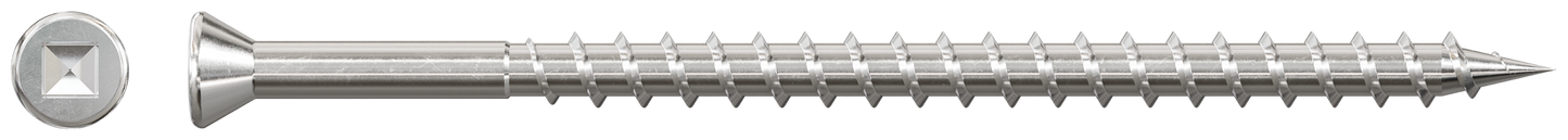 Simpson Strong-Tie SSDTH3S Trim-Head Screw — Sharp Point (Collated) — #7 x 3 in. #2 SQ Type 305 (1000-Qty) (Pack of 100)