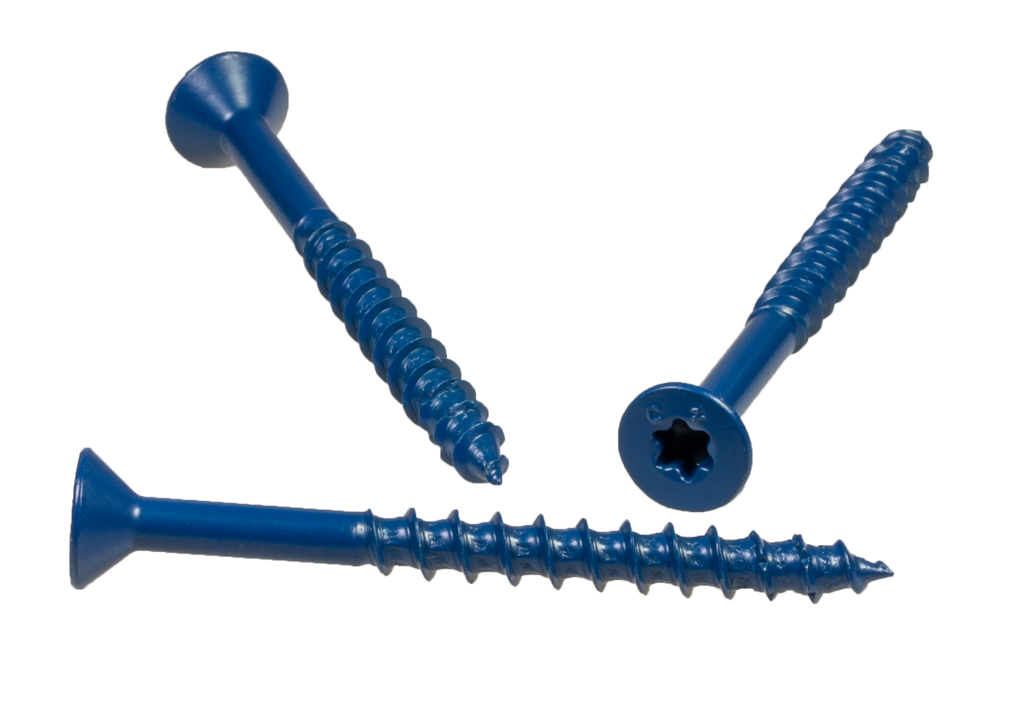 Simpson Strong-Tie TNT25234TFC75 Titen Turbo™ — 1/4 in. x 2-3/4 in. 6-Lobe Flat-Head Concrete and Masonry Screw, Blue (75-Qty) (Pack of 4)