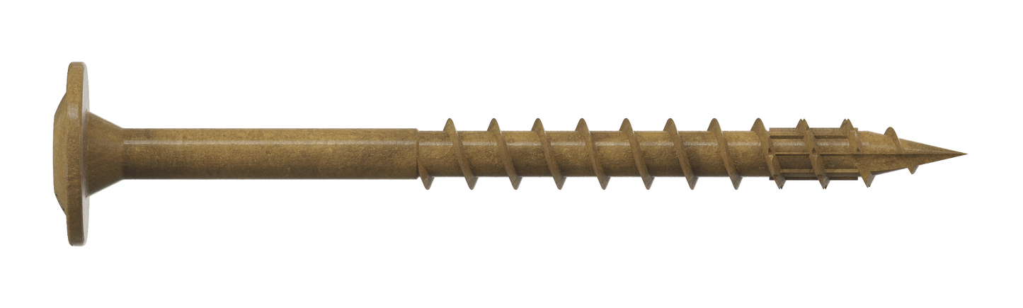 Simpson Strong-Tie CBT08200R100 Wafer-Head Construction Screw — #8 x 2 in. T20, Quik Guard®, Tan (100-Qty)