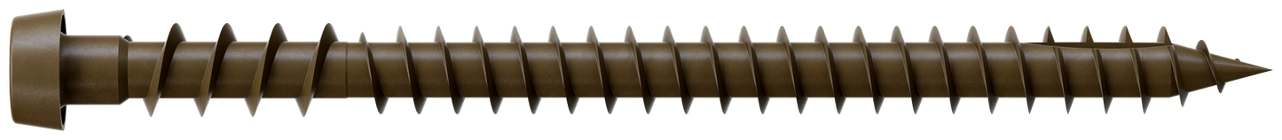 Simpson Strong-Tie DCU234SBR01 Deck-Drive™ DCU COMPOSITE Screw (Collated) — #10 x 2-3/4 in. Quik Guard® Brown 01 (1000-Qty) (Pack of 100)
