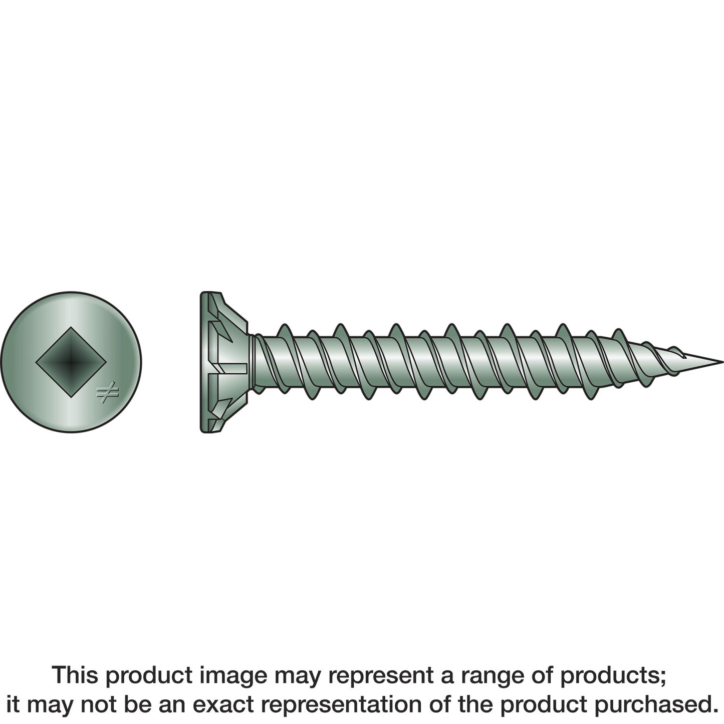 Simpson Strong-Tie CB3BLGHL158S CB3BLGHL Fiber-Cement Board Screw (Collated)— #9 x 1-5/8 in. #3 SQU (1500-Qty)