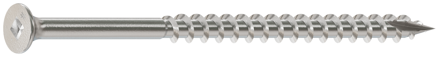 Simpson Strong-Tie T10350DB1 Bugle-Head Wood Screw, Square Drive — #10 x 3-1/2 in. #2 Square, Type 316 (1 lb.)