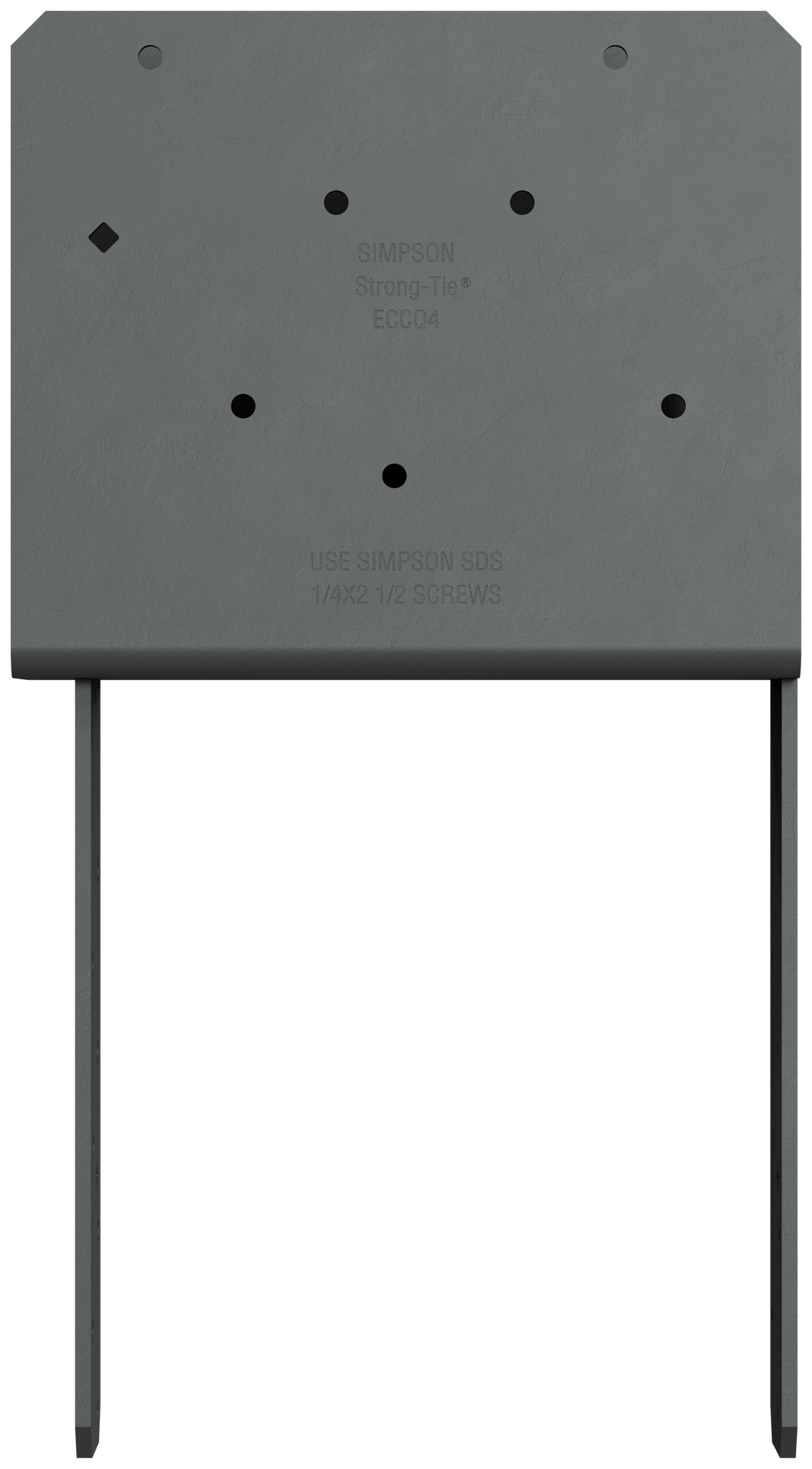 Simpson Strong-Tie ECCQ48SDS2.5 ECCQ™ End Column Cap for 4x Beam, 8x Post, with Strong-Drive® SDS Screws (Pack of 2)