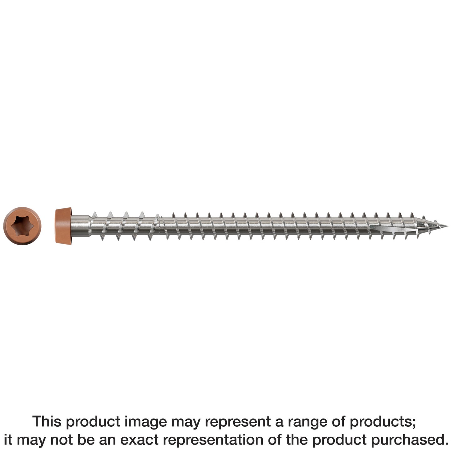 Simpson Strong-Tie DCU234S316TN03 Deck-Drive™ DCU COMPOSITE Screw (Collated) — #10 x 2-3/4 in. Type 316, Tan 03 (1000-Qty)