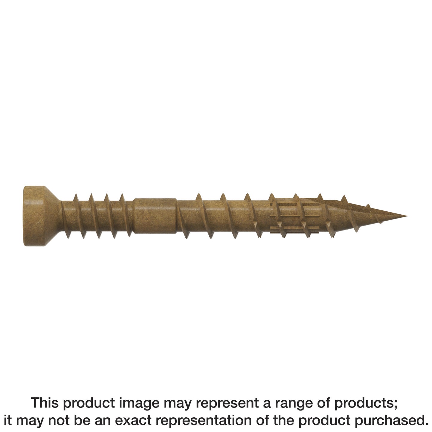 Simpson Strong-Tie FT07114R500 Finish Trim Screw — #7 x 1-1/4 in. T10, Trim-Head, Quik Guard®, Tan (500-Qty) (Pack of 6)