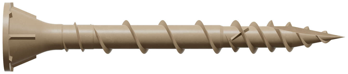 Simpson Strong-Tie DSVT158MB Deck-Drive™ DSV WOOD Screw — #8 x 1-5/8 in. T25, Flat Head, Quik Guard®, Tan (1750-Qty) (Pack of 150)