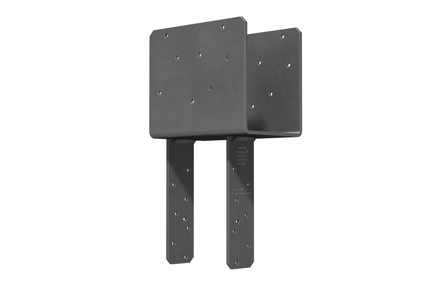 Simpson Strong-Tie ECCQ5-4SDS2.5 ECCQ™ End Column Cap for 5-1/8 in. Beam, 4x Post, with Strong-Drive® SDS Screws (Pack of 90)