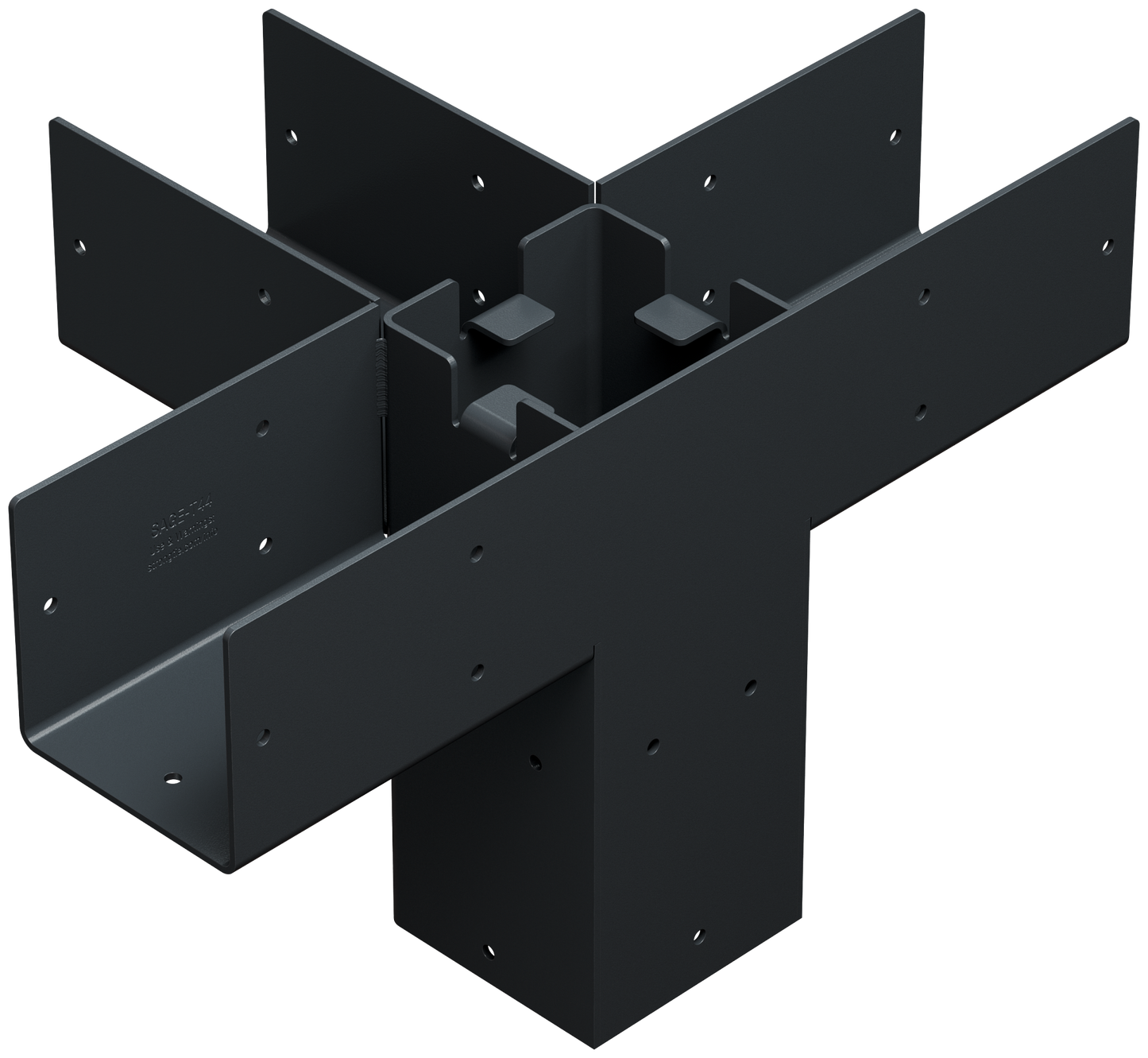 Simpson Strong-Tie SAGE-T44-KT1 Outdoor Accents® Sage System™ Black Powder-Coated Middle-T Connector for 4x4 with Screws (Pack of 48)