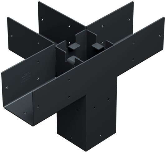 Simpson Strong-Tie SAGE-T44-KT1 Outdoor Accents® Sage System™ Black Powder-Coated Middle-T Connector for 4x4 with Screws (Pack of 48)