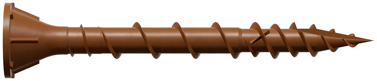 Simpson Strong-Tie DSVR158MB Deck-Drive™ DSV WOOD Screw — #8 x 1-5/8 in. T-25, Flat Head, Quik Guard®, Red (1750-Qty) (Pack of 64)