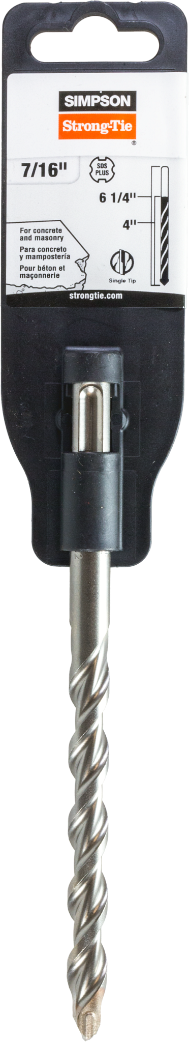 Simpson Strong-Tie MDPL04306 7/16 in. x 6-1/4 in. SDS-plus® Shank Drill Bit