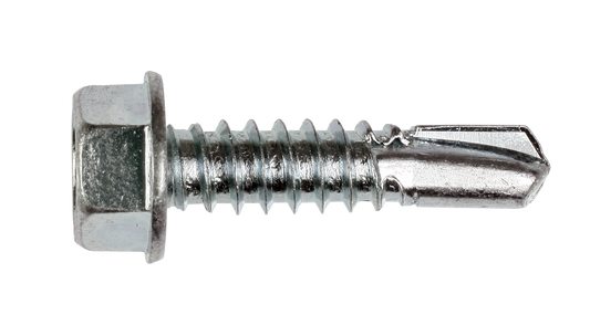 Simpson Strong-Tie E1B1414B Self-Drilling E Metal Screw — #14 x 1 in. 3/8-Hex, Clear Zinc (2500-Qty)