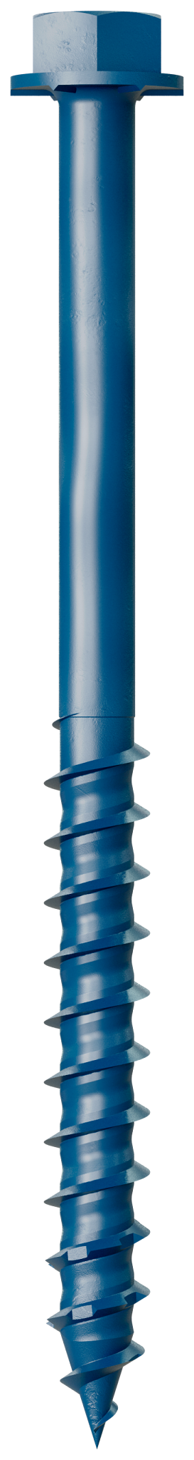 Simpson Strong-Tie TNT25314HC75 Titen Turbo™ — 1/4 in. x 3-1/4 in. Hex-Head Concrete and Masonry Screw, Blue (75-Qty) (Pack of 4)