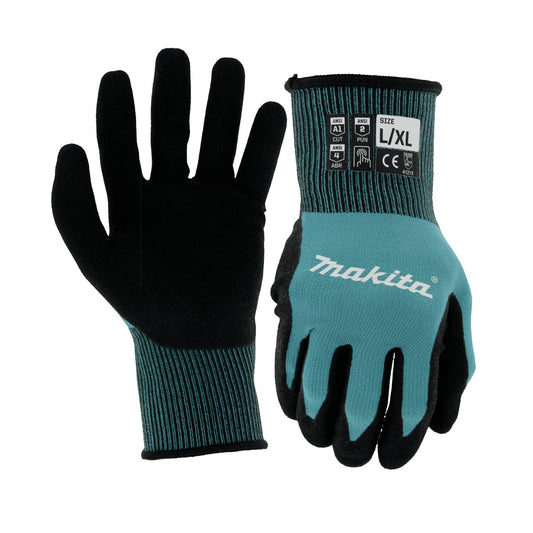 Makita T-04123 FitKnit™ Cut Level 1 Nitrile Coated Dipped Gloves (Large/X-Large)