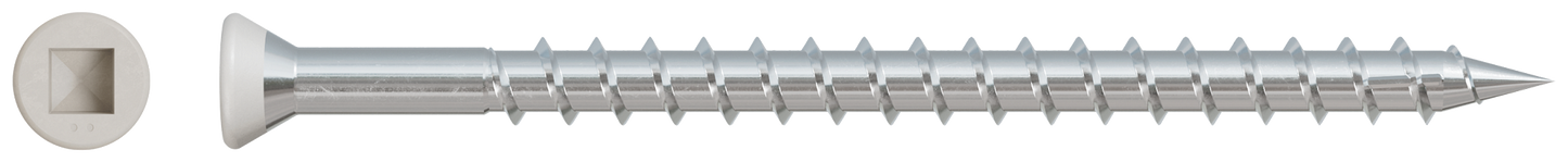 Simpson Strong-Tie DTH212S305GR01 Trim-Head Screw — Sharp Point (Collated) — #7 x 2-1/2 in. #2 Square Type 305 Gray 01 (1000-Qty)