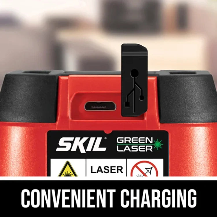 SKIL LL9324G-01 Self-leveling Green Cross Laser with Clamp