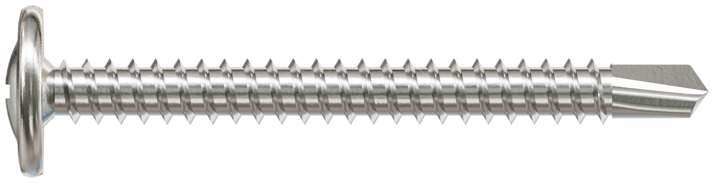 Simpson Strong-Tie F08T162KDB Self-Drilling Wire-Lath Modified Truss-Head Screw — #8 x 1-5/8 in. Type 410 (3000-Qty)