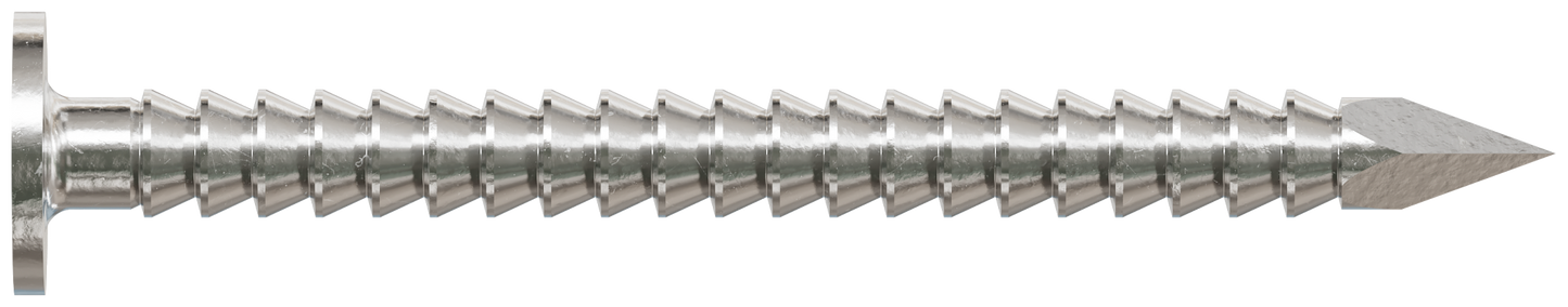 Simpson Strong-Tie S3SACN1 Common Nail, Annular Ring Shank — 1-1/8-in. x .083-in. Type 304 Stainless Steel (1 lb.) (Pack of 800)