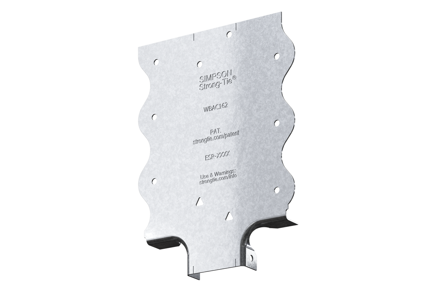 Simpson Strong-Tie WBAC200-R50 WBAC Wood Backing Steel Connector for 2 in. Flange (50-Qty) (Pack of 72)