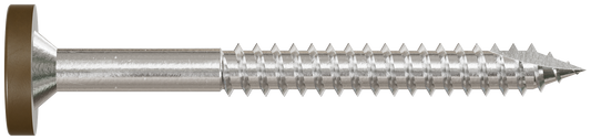 Simpson Strong-Tie T08175FS75BR01 Fascia Board Screw — #8 x 1-3/4 in. T-20 6-Lobe Pancake Head Type 316, Brown 01 (75-Qty) (Pack of 500)
