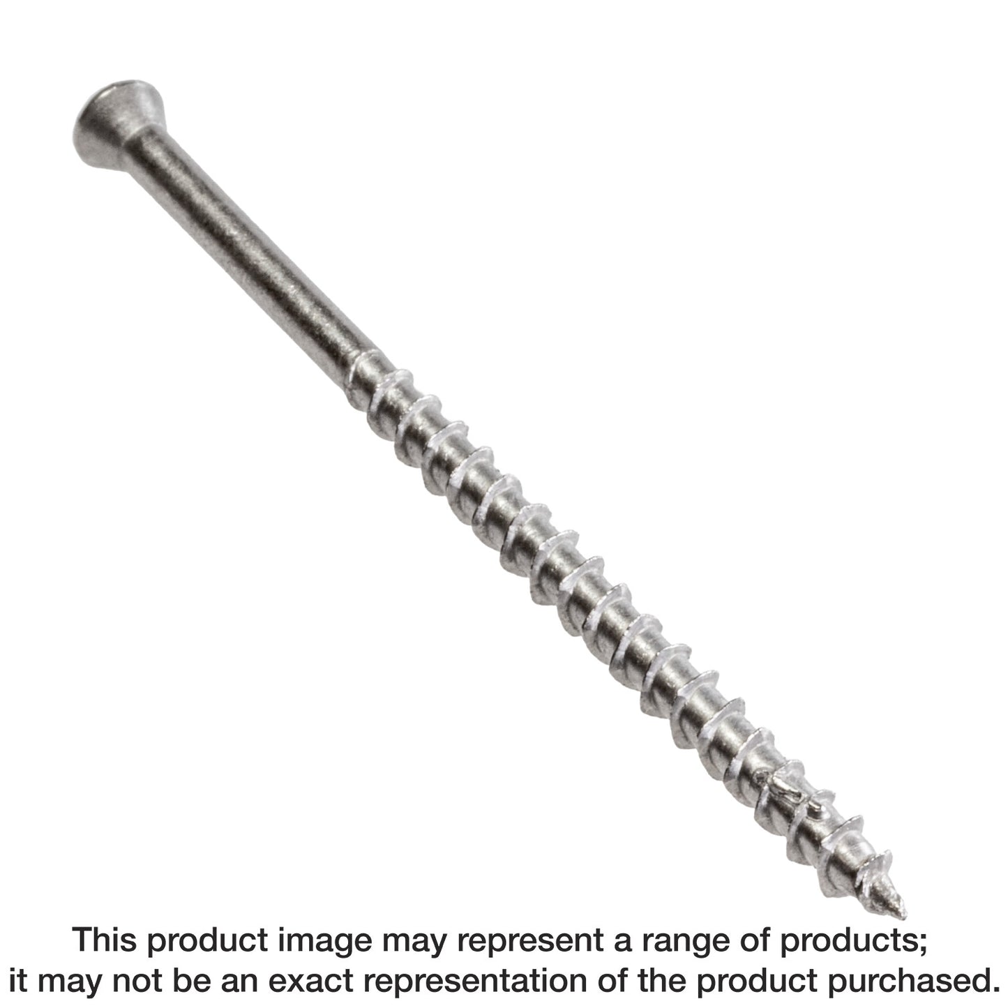 Simpson Strong-Tie T07300WP1 Deck-Drive™ DWP WOOD SS Screw — #7 x 3 in. T-15, Trim Head, Type 316 (1 lb.) (Pack of 10)