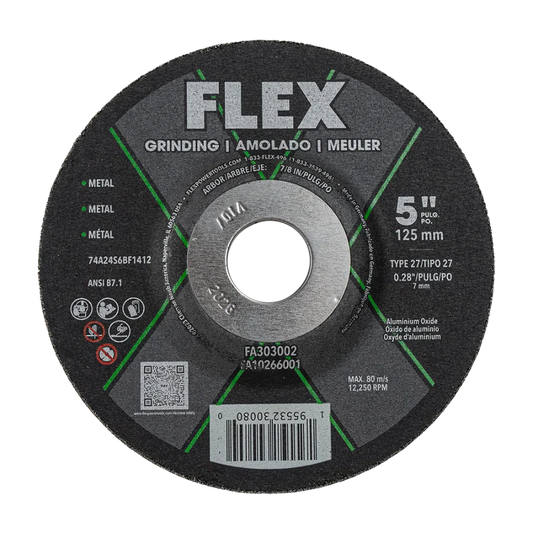 FLEX FA303002 5" x 0.28" x 7/8" Grinding Disc Type 27