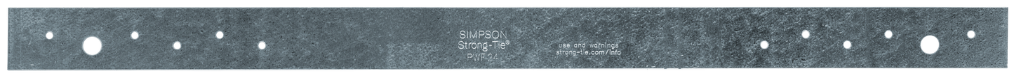 Simpson Strong-Tie PWF24 PWF 24 in. Galvanized Preserved-Wood Foundation Strap Tie (50-Qty) (Pack of 144)