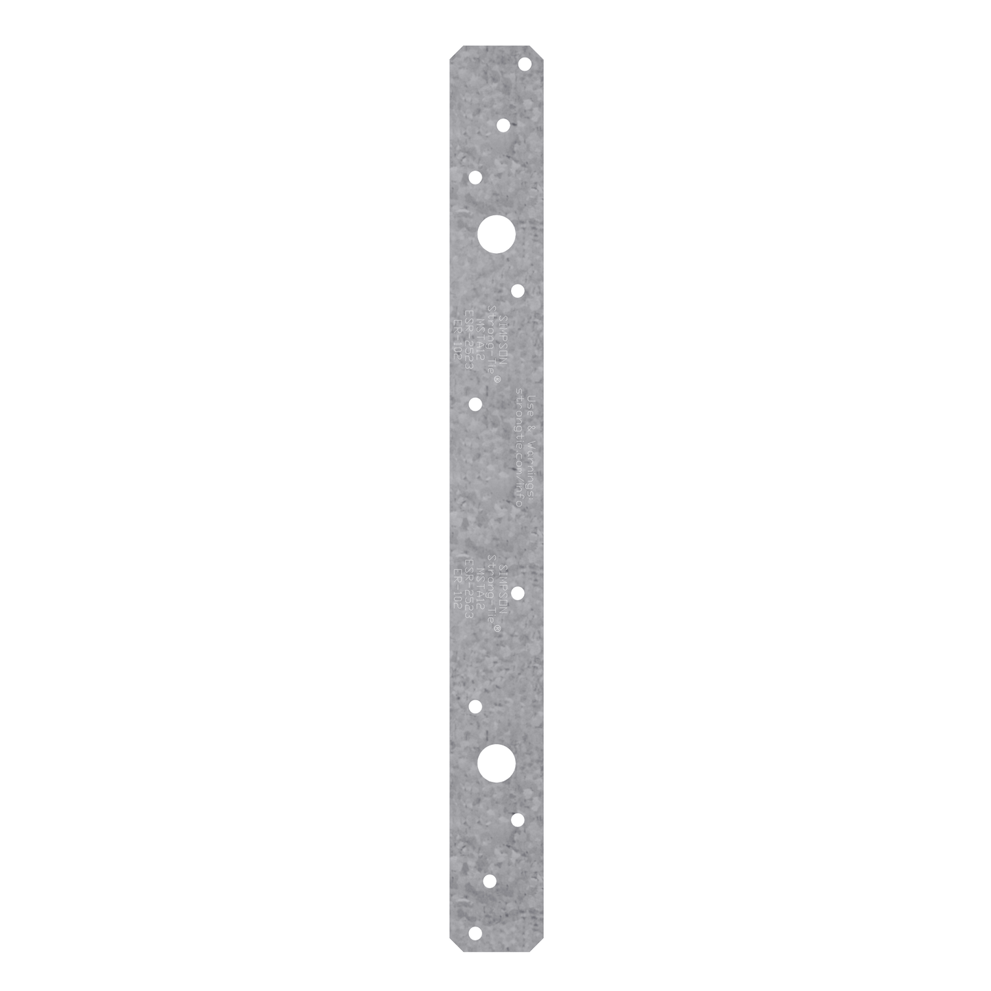 Simpson Strong-Tie MSTA12 MSTA 12-in. 18-Gauge Galvanized Medium Strap Tie (Pack of 50)