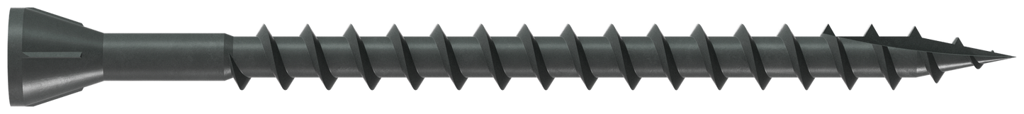 Simpson Strong-Tie DTHQ212S Trim-Head Screw, Type-17 Point — #8 x 2-1/2 in. #2U Square Drive, Quik Guard® (1500-Qty) (Pack of 100)