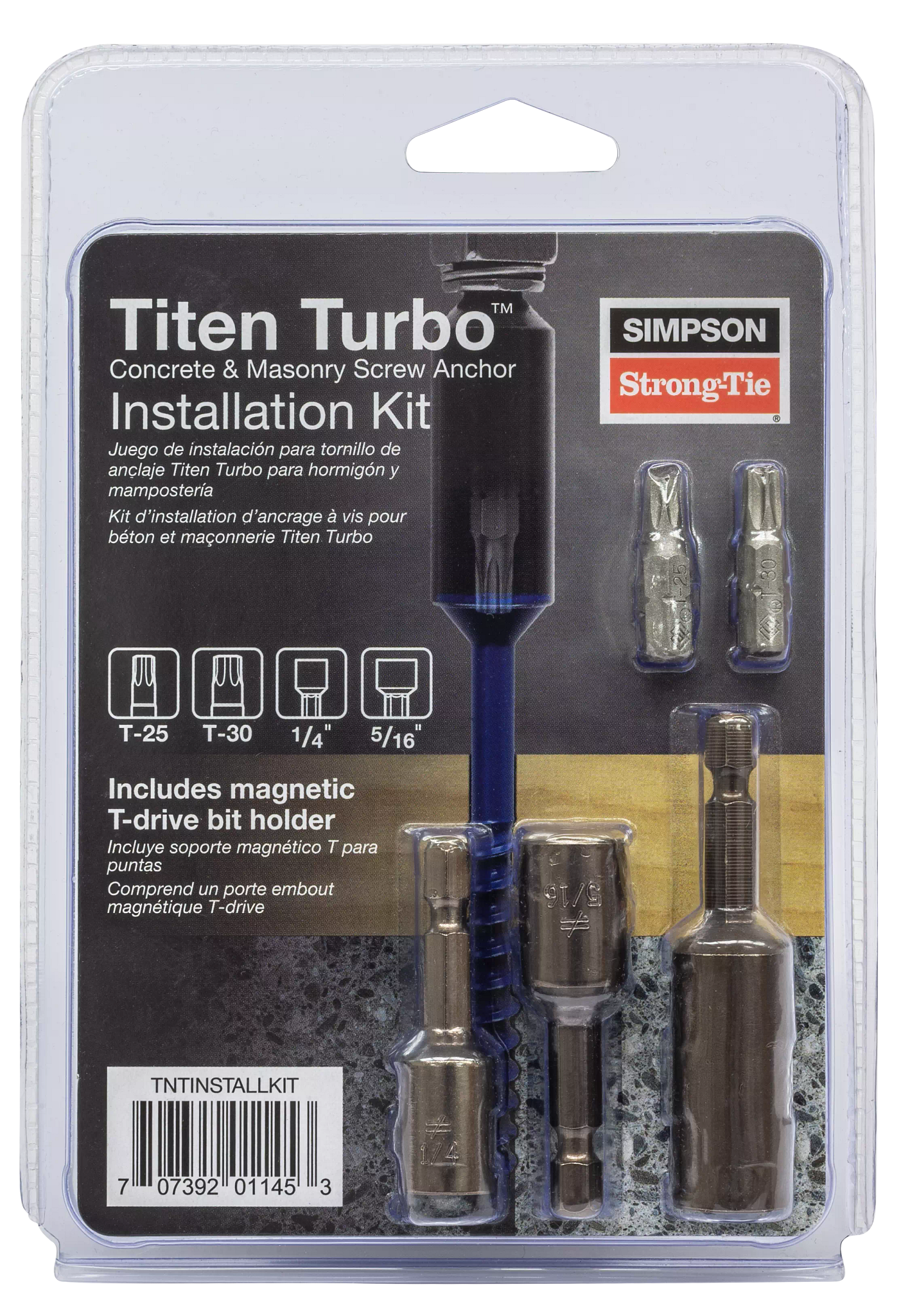 Simpson Strong-Tie TNTINSTALLKIT Titen Turbo™ Installation Tool Kit (Pack of 4)